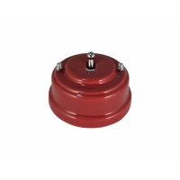 Выключатель однорычажковый, цвет granato (гранатовый), тумблер серебро